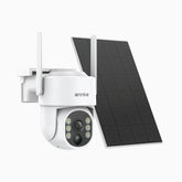 WB400 - 4MP Wireless Outdoor Battery Security Camera, 2.4G & 5.8G Dual-Band WiFi, Motion Detection, Two-Way Audio, 9000mAh Rechargeable Battery & Solar Powered, 270° Pan & 90° Tilt, loud & Max. 256 GB Local Storage, Works with Alexa